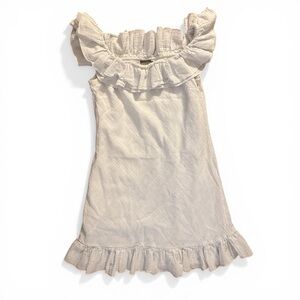 Vintage Ralph Lauren Rugby 2004 White cotton, bamboo, viscose ruffle dress